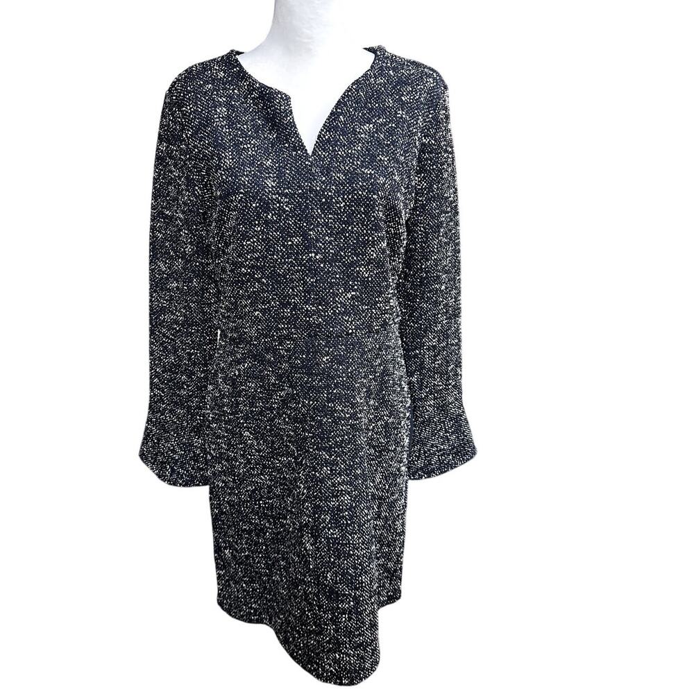 Ann Taylor Blue and White Long Sleeve Dress Size 8